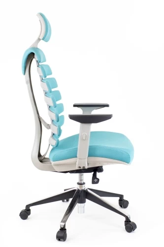 Кресло Ergo Grey (ткань бирюзовая)